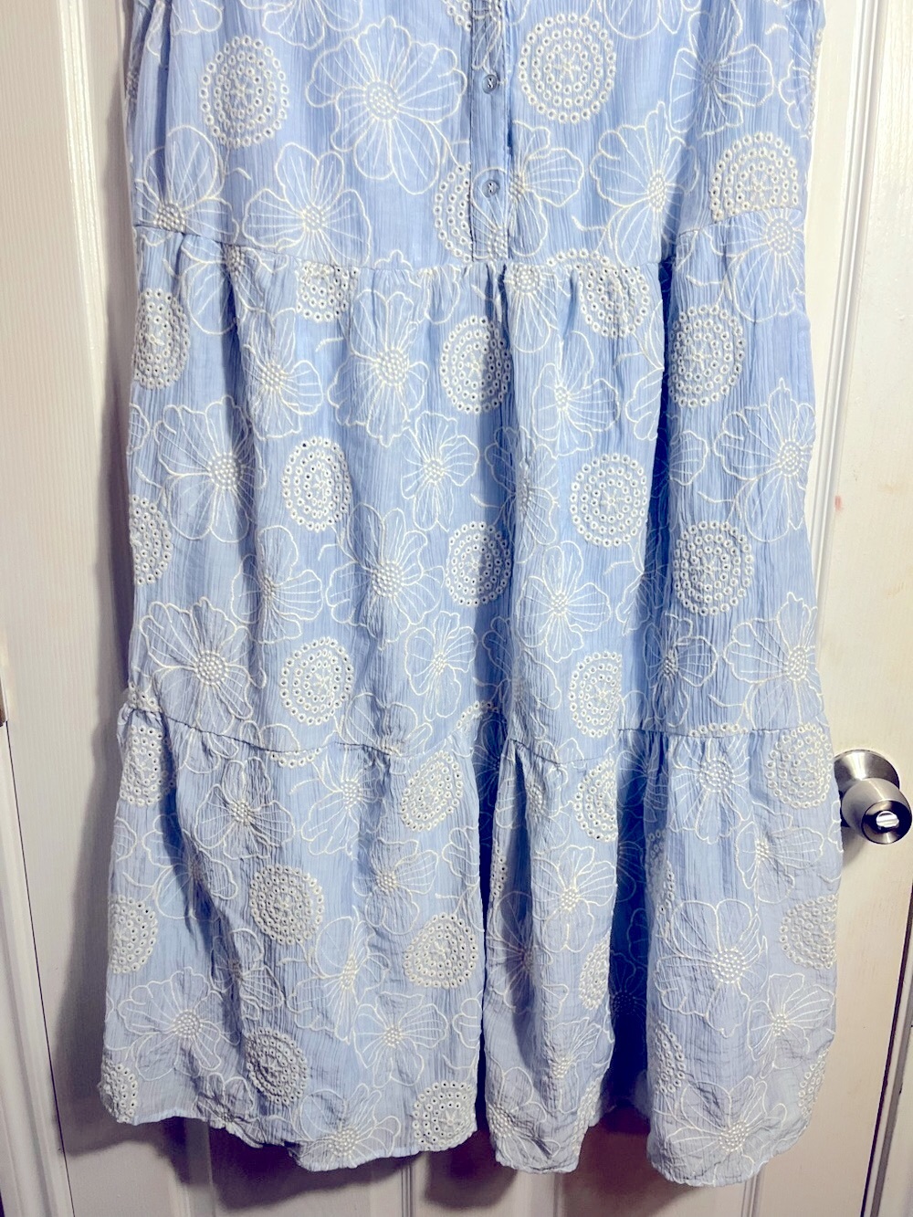 Jane + Delancey Light Blue Embroidered Eyelet Dress 2X - Picture 3 of 7